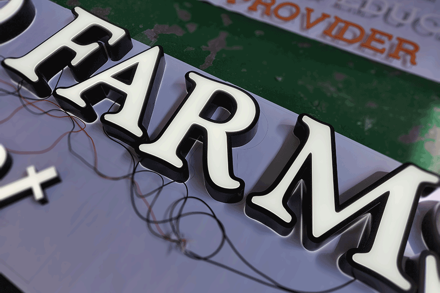 吸塑字發(fā)光標識制作尺寸有哪些要求？