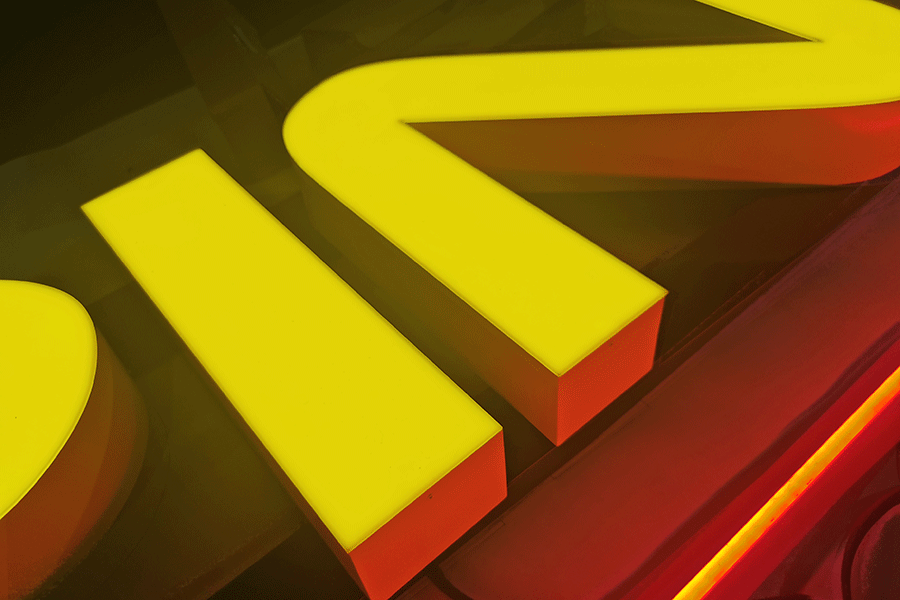 LED無邊框發(fā)光字標(biāo)識(shí)牌設(shè)計(jì)制作有什么特點(diǎn)？